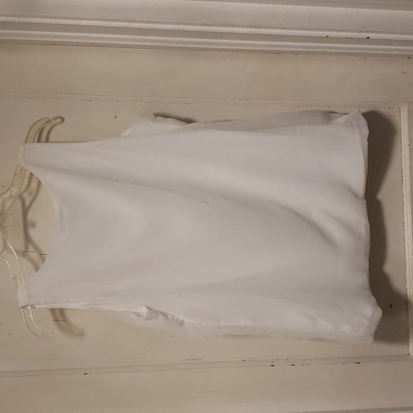 Maurices White Sheer Floral and Pearl Scoopneck Sleeveless Layered Top Xl BN - Picture 7 of 8